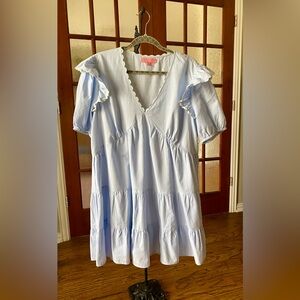 SIMPLY SOUTHERN RICK RACK TIERED RUFFLE DRESS LARGE